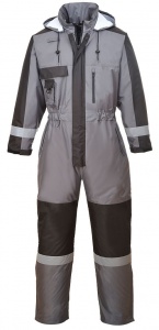 Portwest Grey/Black Lined Waterproof Winter Coverall S585